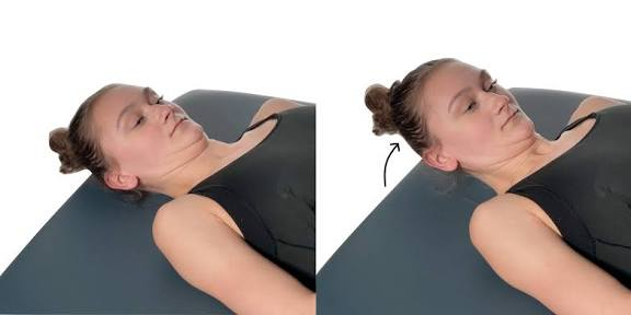 تقویت عضلات عمقی گردن – حرکت چانه به داخل 
